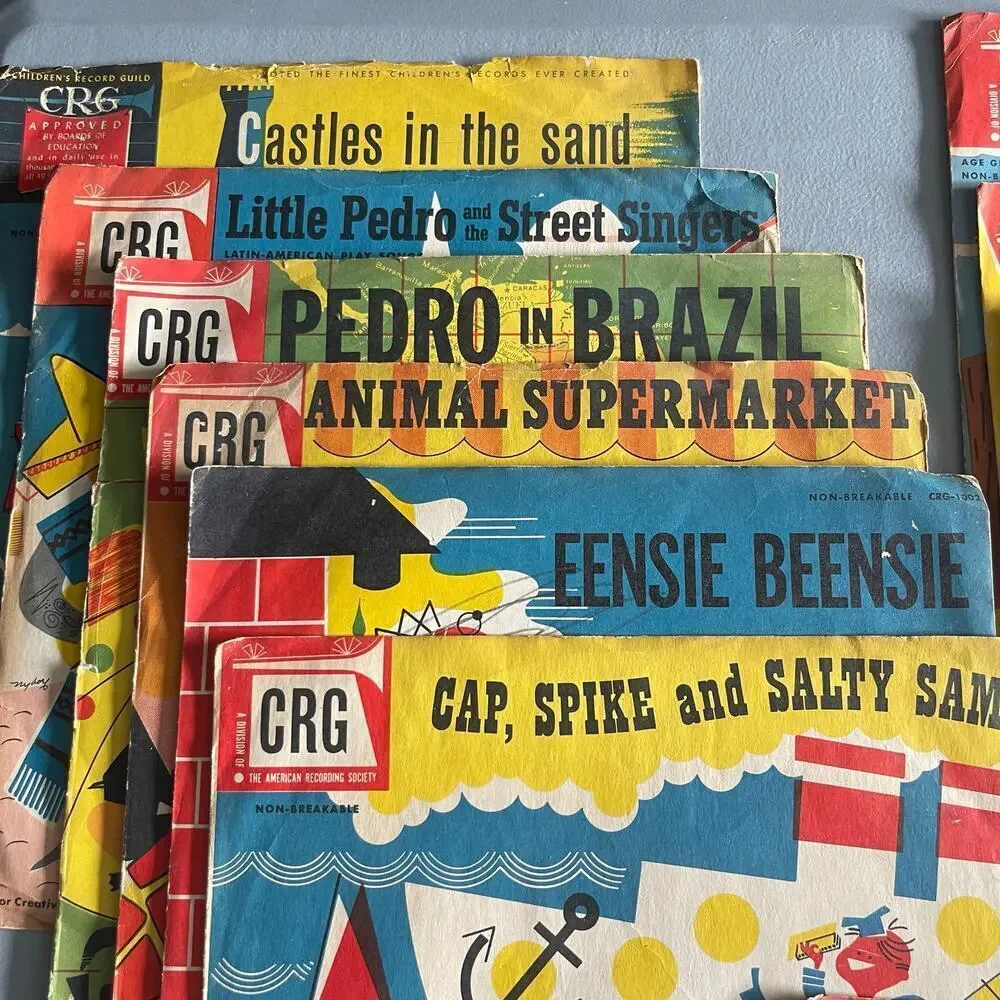 Children's Record Guild Vintage 12 Kids Record Albums Little Pedro , Fog Boat